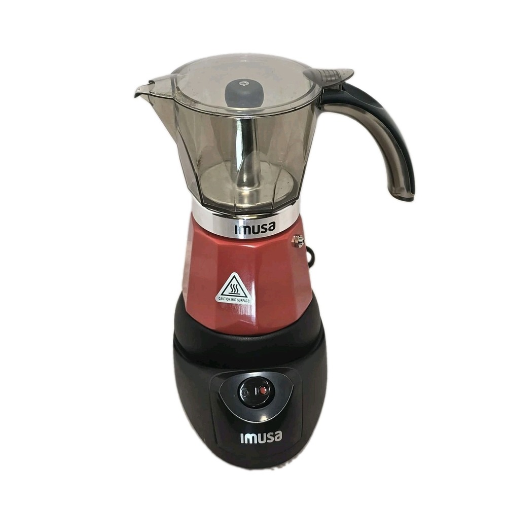 IMUSA GAU-18235 Electric Espresso Maker 3/6 Cup Red 480W Tested
